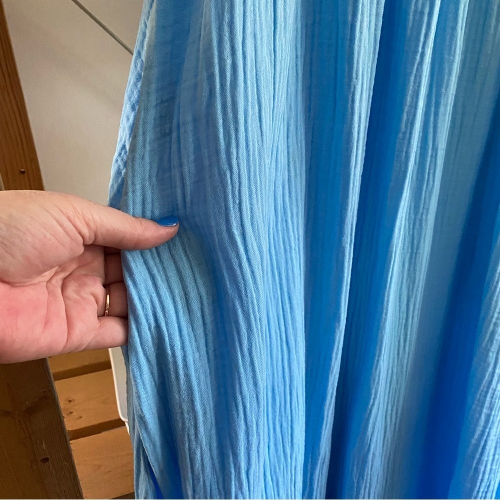 XiRENA Blue Cotton Gauze Joli Maxi Midi Dress XS - Picture 8 of 14